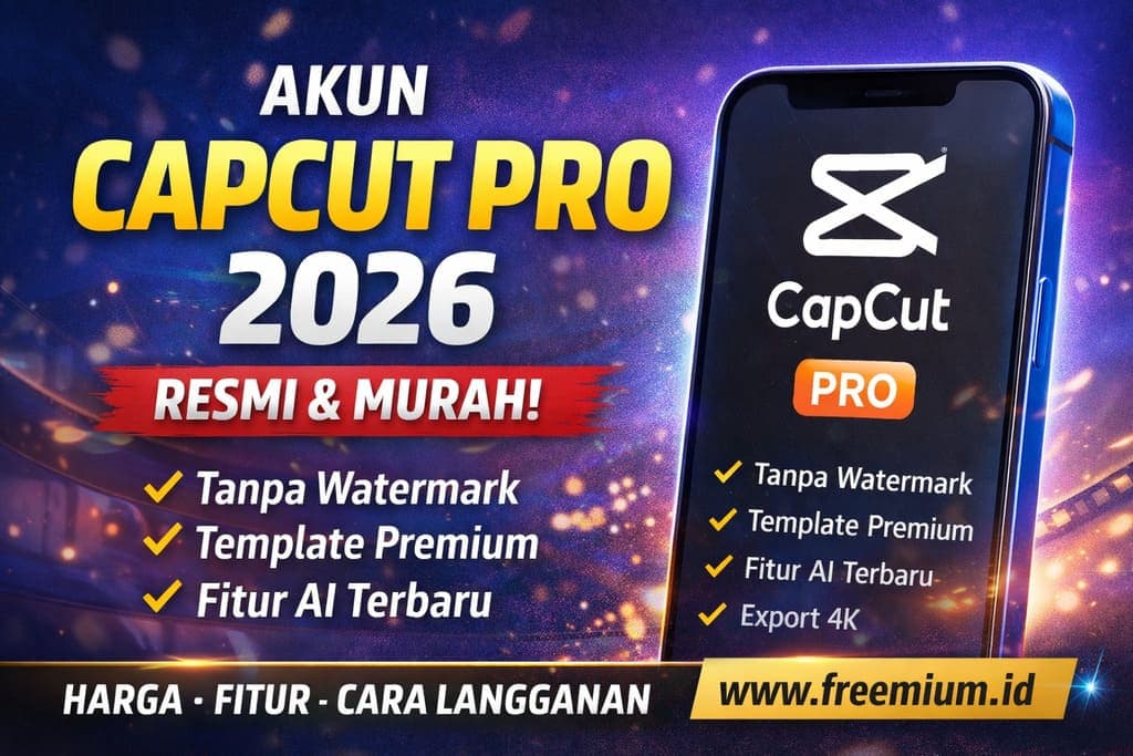Akun CapCut Pro 2026 Resmi & Murah – Harga, Fitur, dan Cara Berlangganan