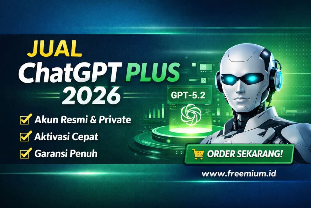 Jual ChatGPT Plus 2026 Resmi & Bergaransi – Aktivasi Cepat di Freemium.id