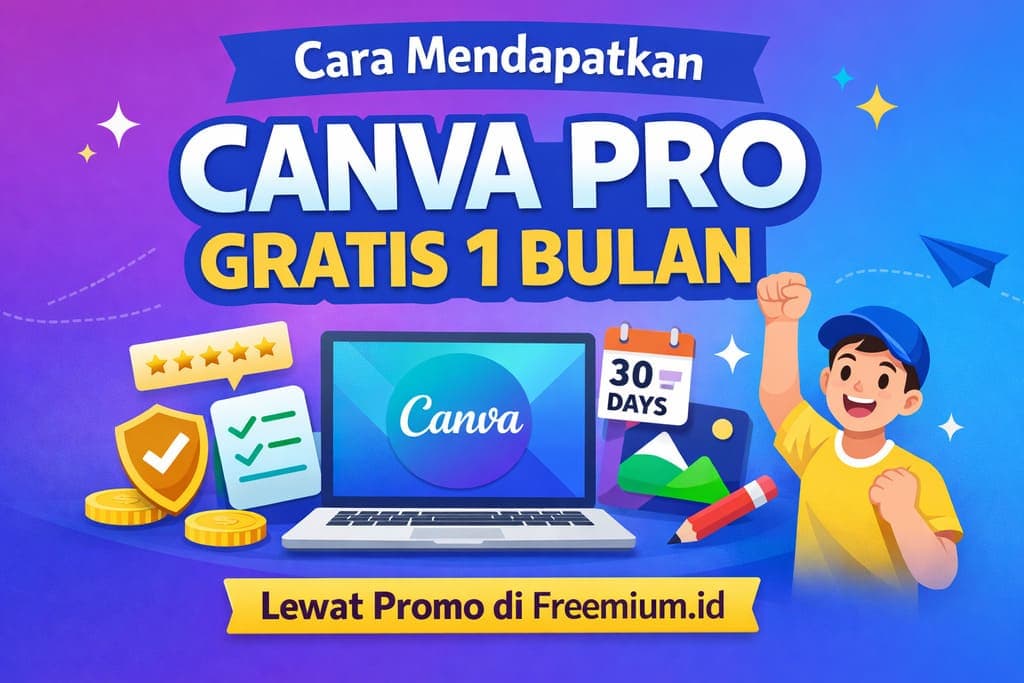 Cara Mendapatkan Canva Pro Gratis 1 Bulan Lewat Program Promo Freemium.id