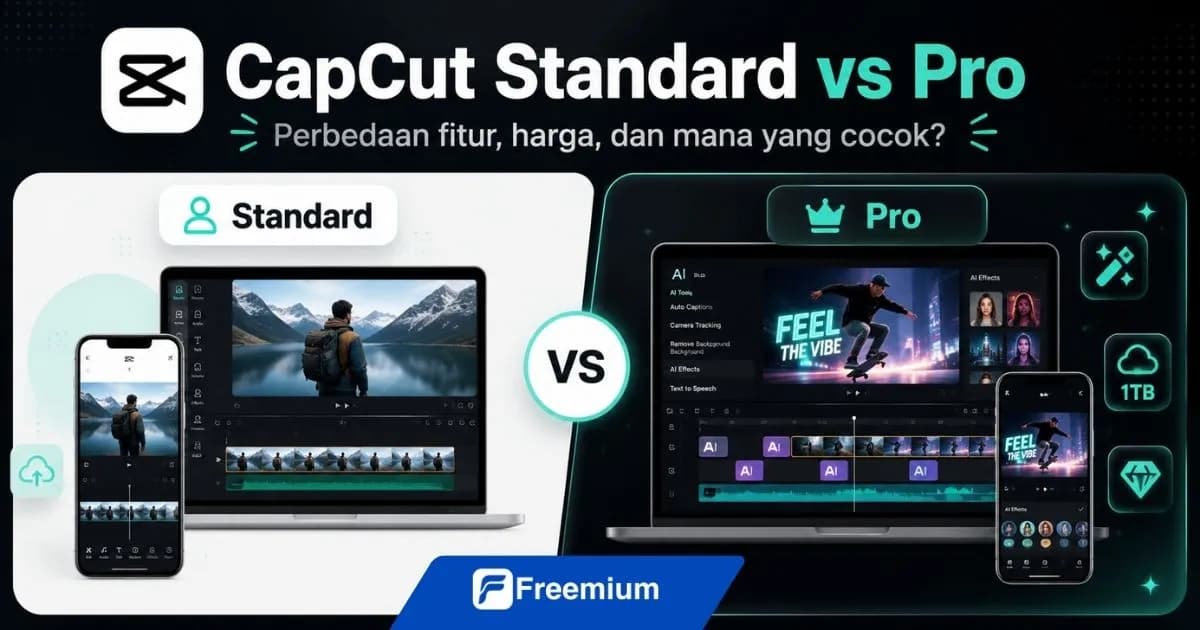 CapCut Standard vs Pro: Perbedaan Fitur, Harga, dan Mana yang Cocok?