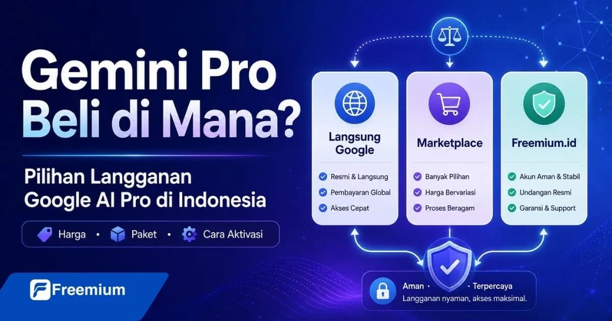 Gemini Pro Beli di Mana? Cara Langganan Aman 2026