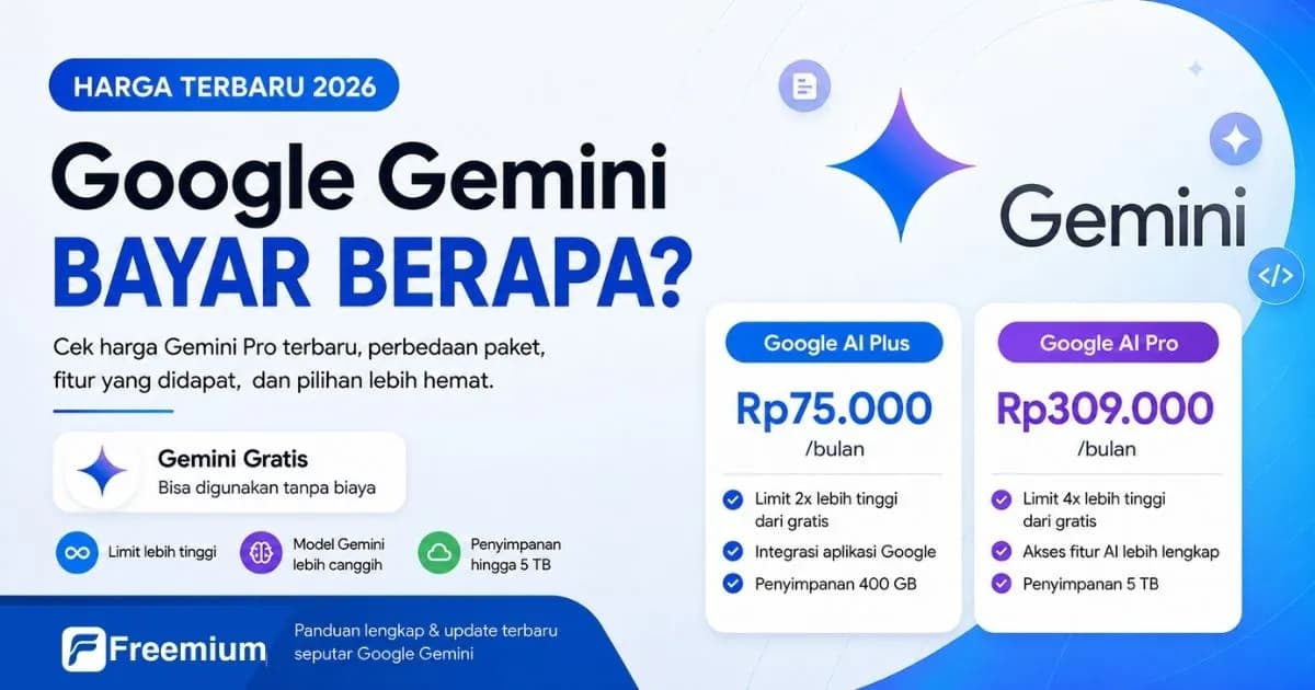 Google Gemini Bayar Berapa? Ini Harga Gemini Pro Terbaru 2026