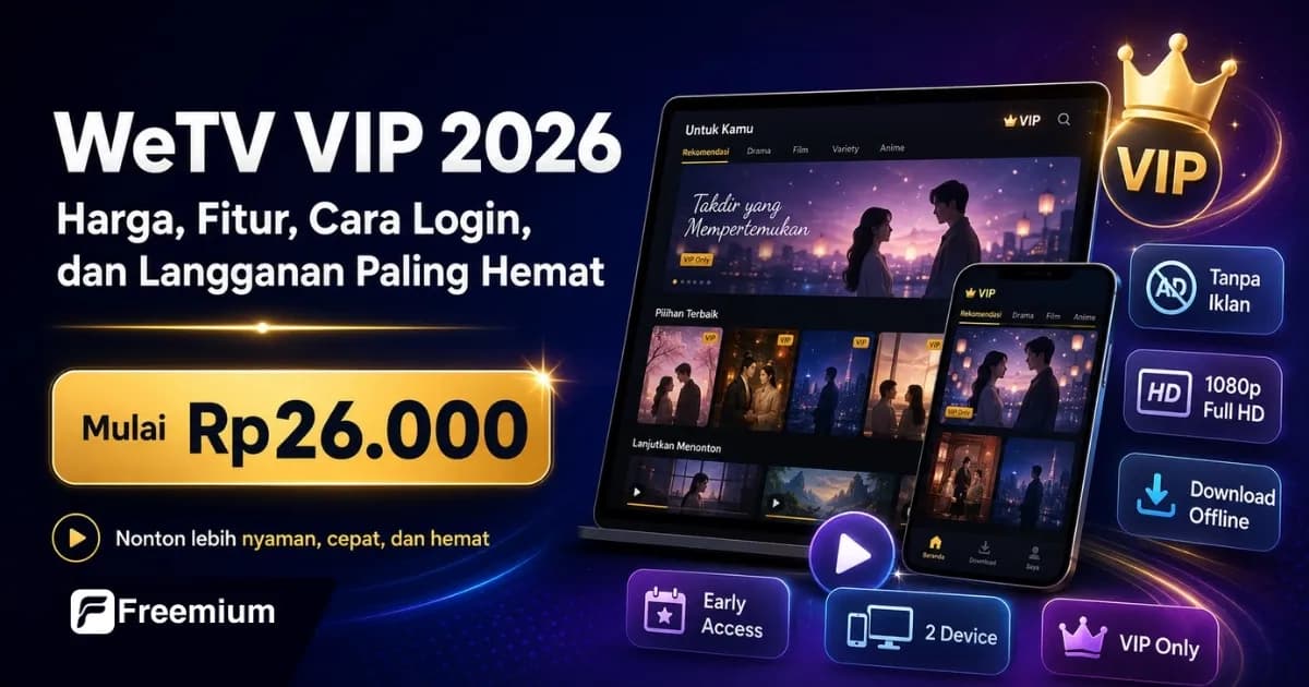 WeTV VIP 2026 - nonton drama China Thailand tanpa iklan